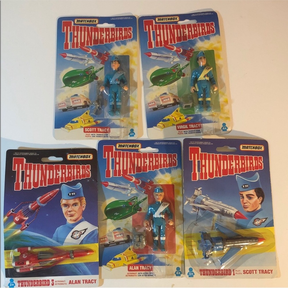 Set of 5- vintage Thunderbirds Action Figure Set by Matchbox